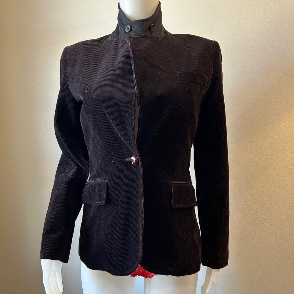 J Crew Brown Corduroy Single Button Jacket/Blazer